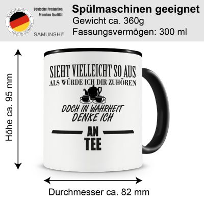 Tasse mit dem Motiv Ich denke an Tee Tasse