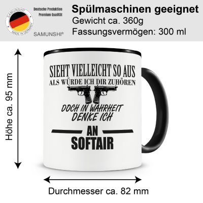Tasse mit dem Motiv Ich denke an Softair - Ansicht 2