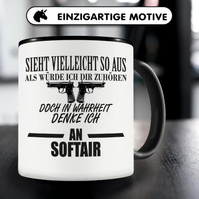 Tasse mit dem Motiv Ich denke an Softair - Ansicht 3