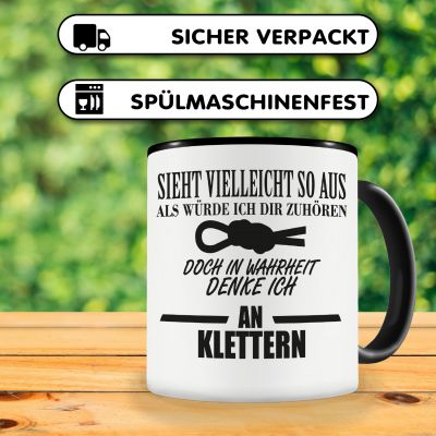 Tasse mit dem Motiv Ich denke an Klettern - Ansicht 4