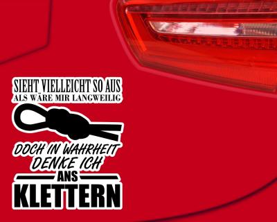 Ich denke ans Klettern Schriftzug Aufkleber - Ansicht 2