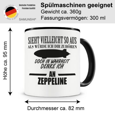Tasse mit dem Motiv Ich denke an Zeppeline - Ansicht 2