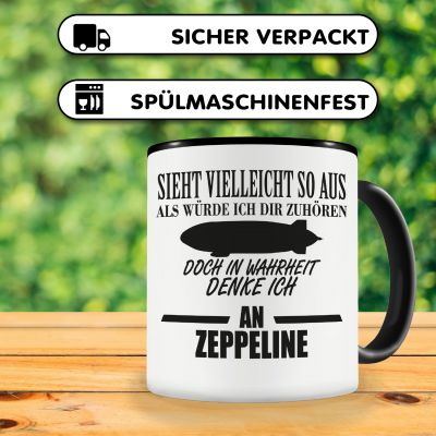 Tasse mit dem Motiv Ich denke an Zeppeline - Ansicht 4
