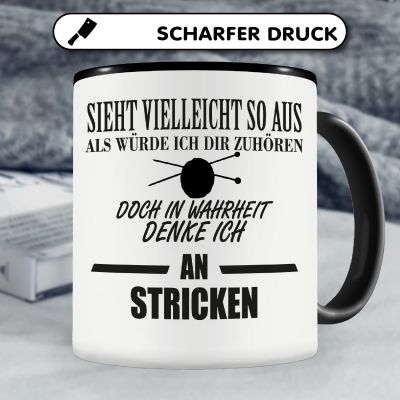 Tasse mit dem Motiv Ich denke an Stricken - Ansicht 5