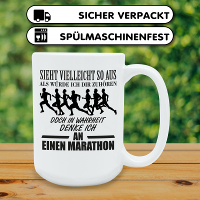 XXL Tasse mit dem Motiv Ich denke an einen Marathon - Ansicht 4