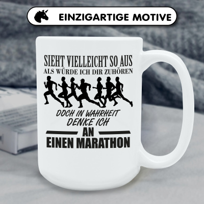 XXL Tasse mit dem Motiv Ich denke an einen Marathon - Ansicht 6