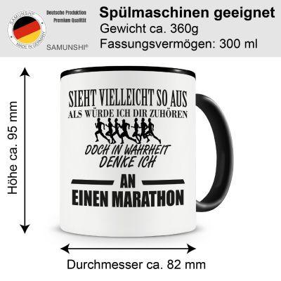 Tasse mit dem Motiv Ich denke an einen Marathon - Ansicht 2