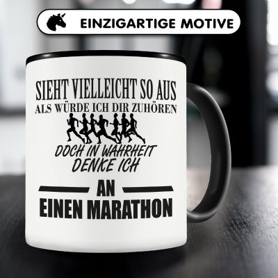 Tasse mit dem Motiv Ich denke an einen Marathon - Ansicht 3