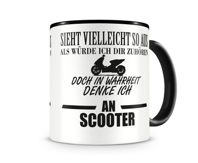 Tasse mit dem Motiv Ich denke an Scooter