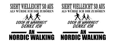 Tasse mit dem Motiv Ich denke an Nordic Walking Tasse