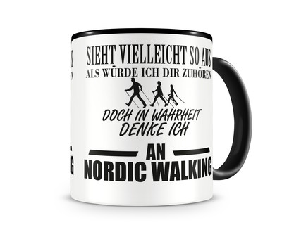Tasse mit dem Motiv Ich denke an Nordic Walking