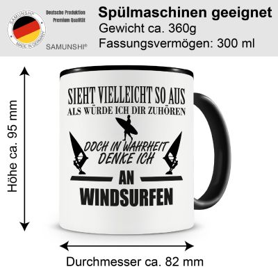 Tasse mit dem Motiv Ich denke an Windsurfen - Ansicht 2