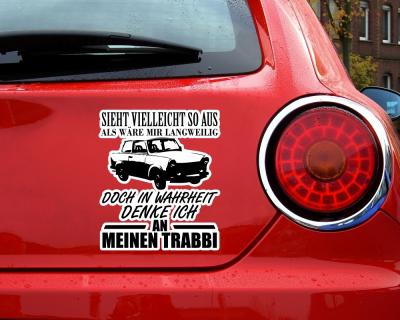 Ich denke an meinen Trabbi Schriftzug Aufkleber - Ansicht 2