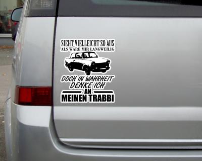 Ich denke an meinen Trabbi Schriftzug Aufkleber - Ansicht 3