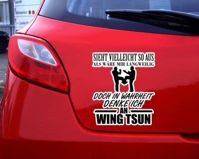 Ich denke an Wing Tsun Schriftzug Aufkleber - Ansicht 2