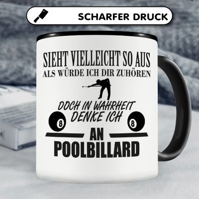 Tasse mit dem Motiv Ich denke an Poolbillard - Ansicht 5