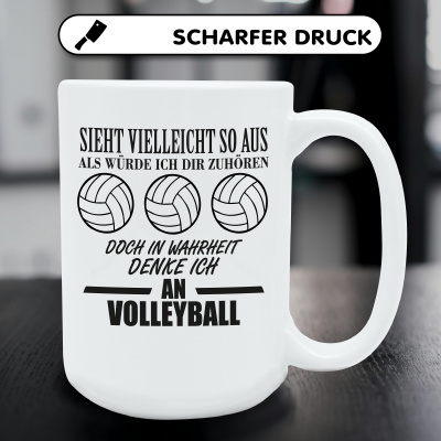 XXL Tasse mit dem Motiv Ich denke an Volleyball - Ansicht 5