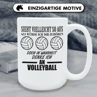 XXL Tasse mit dem Motiv Ich denke an Volleyball - Ansicht 6