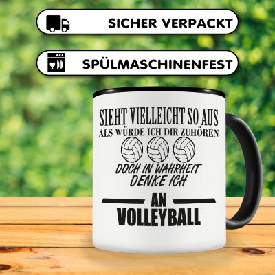 Tasse mit dem Motiv Ich denke an Volleyball - Ansicht 4