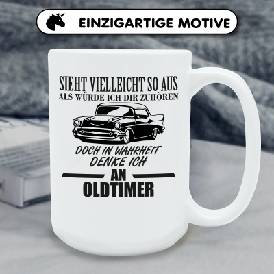 XXL Tasse mit dem Motiv Ich denke an Oldtimer - Ansicht 6