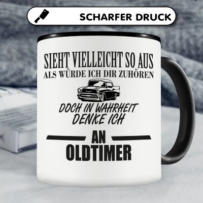 Tasse mit dem Motiv Ich denke an Oldtimer - Ansicht 5