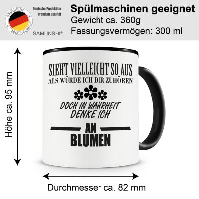 Tasse mit dem Motiv Ich denke an Blumen - Ansicht 2