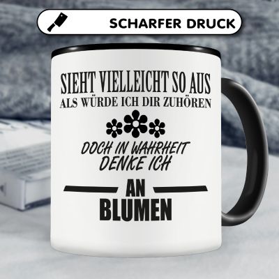 Tasse mit dem Motiv Ich denke an Blumen - Ansicht 5
