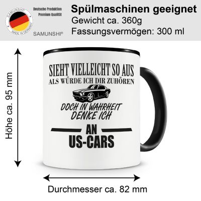 Tasse mit dem Motiv Ich denke an US Cars - Ansicht 2