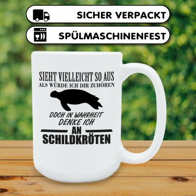 XXL Tasse mit dem Motiv Ich denke an Schildkrten - Ansicht 4