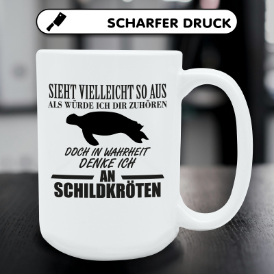 XXL Tasse mit dem Motiv Ich denke an Schildkrten - Ansicht 5