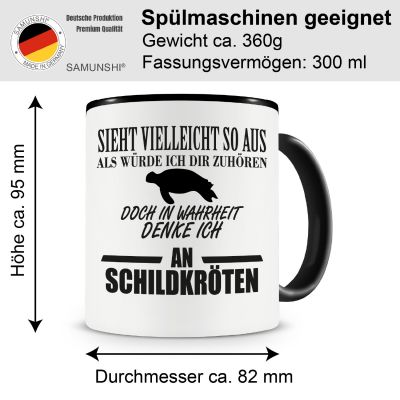 Tasse mit dem Motiv Ich denke an Schildkrten - Ansicht 2