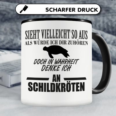 Tasse mit dem Motiv Ich denke an Schildkrten - Ansicht 5