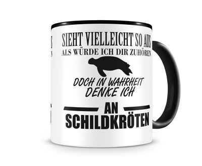 Tasse mit dem Motiv Ich denke an Schildkrten