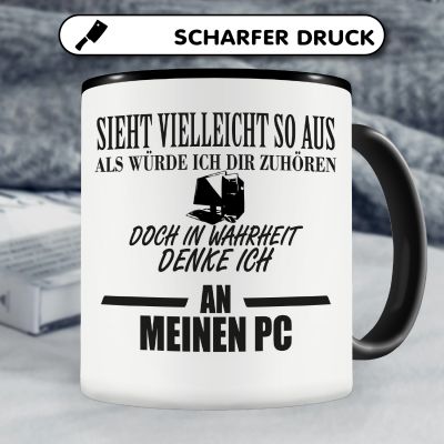 Tasse mit dem Motiv Ich denke an meinen PC - Ansicht 5