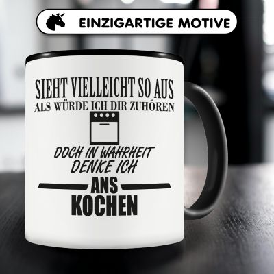 Tasse mit dem Motiv Ich denke ans Kochen - Ansicht 3