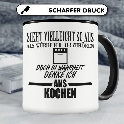 Tasse mit dem Motiv Ich denke ans Kochen - Ansicht 5