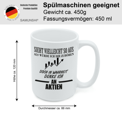 XXL Tasse mit dem Motiv Ich denke an Aktien - Ansicht 2