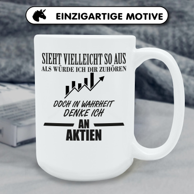 XXL Tasse mit dem Motiv Ich denke an Aktien - Ansicht 6