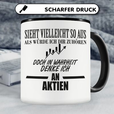 Tasse mit dem Motiv Ich denke an Aktien - Ansicht 5
