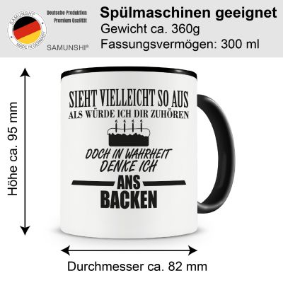 Tasse mit dem Motiv Ich denke ans Backen - Ansicht 2