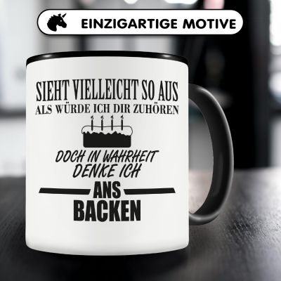 Tasse mit dem Motiv Ich denke ans Backen - Ansicht 3