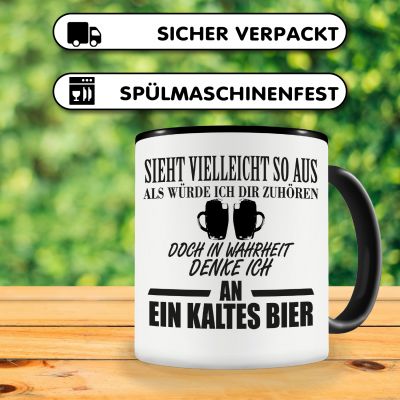 Tasse mit dem Motiv Ich denke an ein kaltes Bier - Ansicht 4