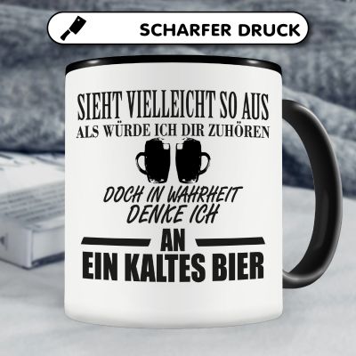 Tasse mit dem Motiv Ich denke an ein kaltes Bier - Ansicht 5