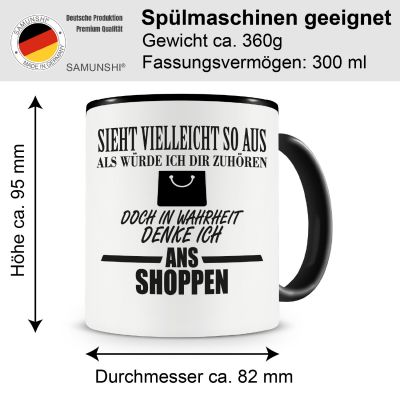 Tasse mit dem Motiv Ich denke ans Shoppen - Ansicht 2