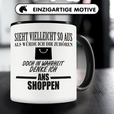 Tasse mit dem Motiv Ich denke ans Shoppen - Ansicht 3