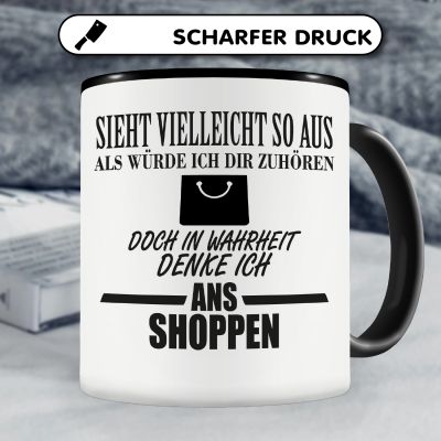 Tasse mit dem Motiv Ich denke ans Shoppen - Ansicht 5