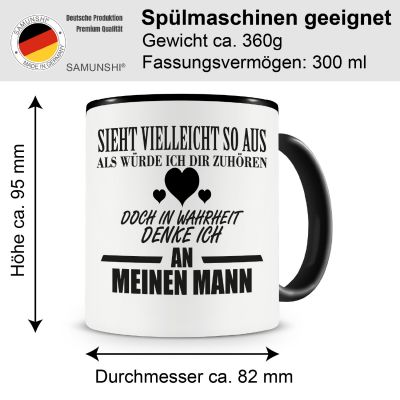 Tasse mit dem Motiv Ich denke an meinen Mann Tasse