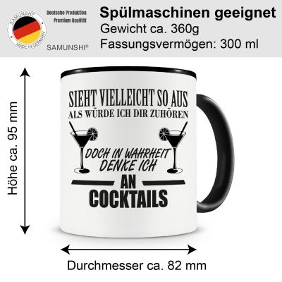 Tasse mit dem Motiv Ich denke an Cocktails - Ansicht 2