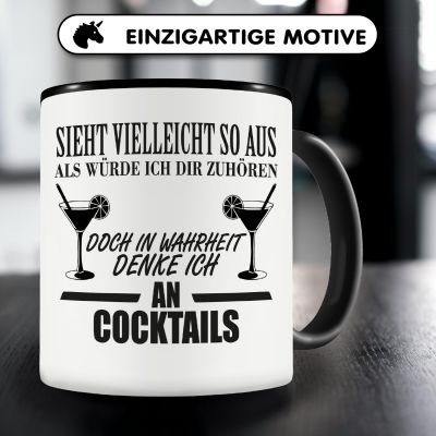 Tasse mit dem Motiv Ich denke an Cocktails - Ansicht 3