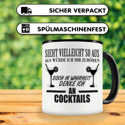 Tasse mit dem Motiv Ich denke an Cocktails - Ansicht 4
